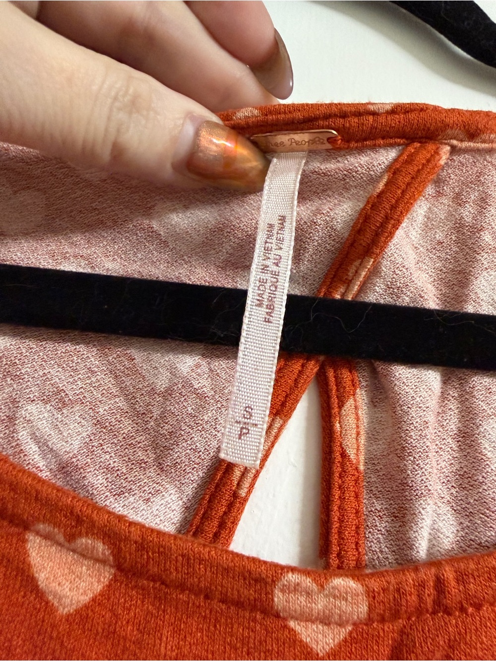 Free People Lakeside Rust Orange Heart-Print High-Low Ruched Maxi Dress - Picture 2 of 6